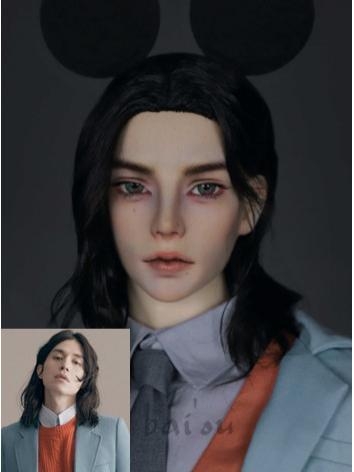 BJD Male Black Style Wig for SD Size Ball Jointed Doll