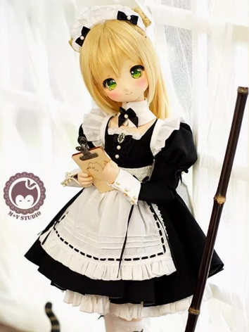 BJD Clothes Black White Bri...