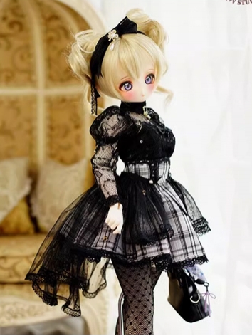 BJD Clothes Black White Swe...