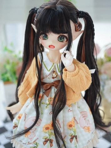 BJD Wig Girl Long Milk Bunches Hair for SD Size Ball Jointed Doll