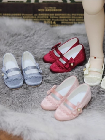 BJD Shoes Girl Pink Blue Beige White Black Red Cute Shoes for MSD Size Ball Jointed Doll