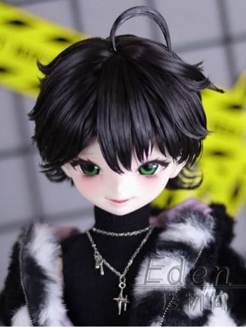 BJD Wig Style Black Short Hair for MSD Size Ball-jointed Doll