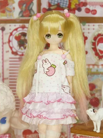 BJD Clothes Girl Pink Dress Suits for OB26/OB24/OB22/Blythe/Licca Size Ball-jointed Doll