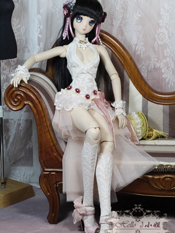 BJD Clothes Girl White Dress Suit for DD Ball-jointed Doll