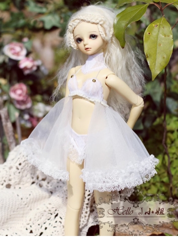 BJD Clothes Girl White Sweet Lace Pajamas for SD MSD Ball-jointed Doll