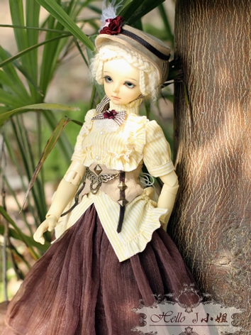 BJD Clothes Girl Coffee Dress Suits for MSD SD Ball-jointed Doll