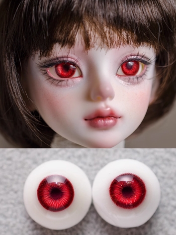 BJD Plaster Eyes Red A4 10mm 12mm 14m 16mm 18mm Eyeballs for Ball-jointed Doll