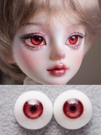 BJD Plaster Red Eyes [B6] 10mm 12mm 14m 16mm 18mm Eyeballs for Ball-jointed Doll