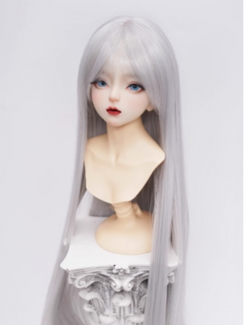 BJD Wig Girl Silver Gray Hi...