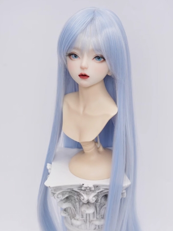 BJD Wig Girl Light Blue Hig...