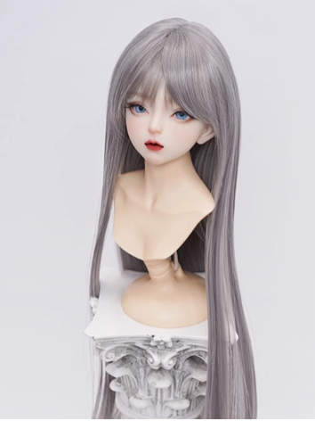 BJD Wig Girl Granny Gray Hi...