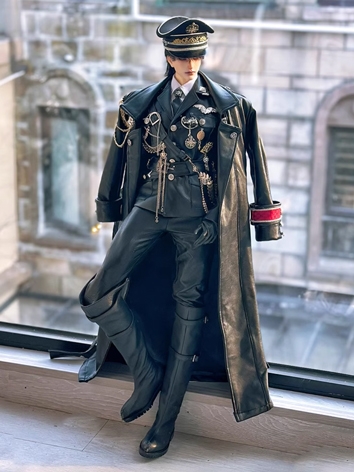 BJD Clothes Male Military Trench Coat Windbreaker for 72/7577/78cm Ball-jointed Doll