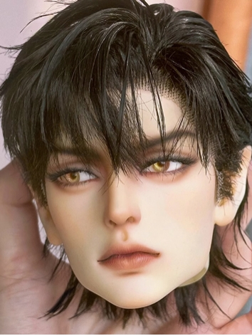 BJD Wig Male Black White Gray Gold Brown High Temperature Short Wolf Tail Style Wig for SD Size Ball Jointed Doll