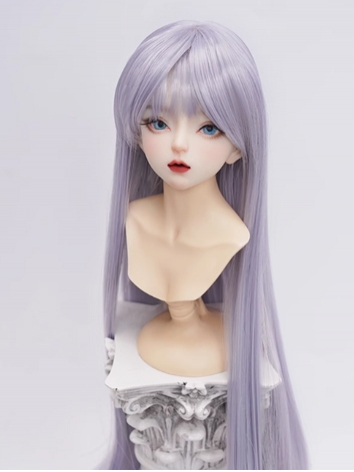 BJD Wig Girl Gray Purple Hi...