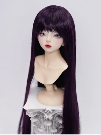 BJD Wig Girl Black Purple H...